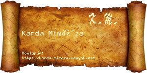 Karda Mimóza névjegykártya